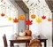 36-Pack Autumn Thanksgiving Hanging Swirl Decorations – Pumpkins & Maple Leaves (Yellow)